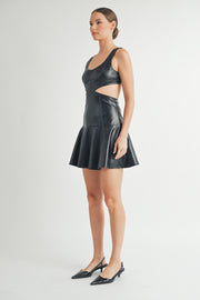 Wholesale clothing Brand | Faux Leather Mini Dress