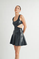 Load image into Gallery viewer, Wholesale clothing Brand | Faux Leather Mini Dress
