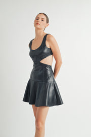Wholesale clothing Brand | Faux Leather Mini Dress