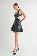 Load image into Gallery viewer, Wholesale clothing Brand | Faux Leather Mini Dress

