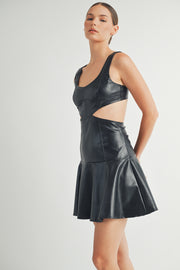Wholesale clothing Brand | Faux Leather Mini sexy Dress
