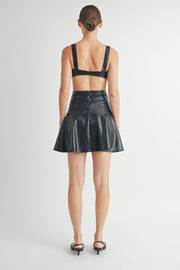 Wholesale clothing Brand | Faux Leather Mini sexy Dress