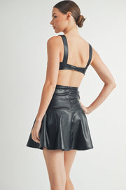 Wholesale clothing Brand | Faux Leather Mini Dress