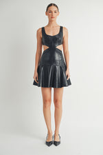 Load image into Gallery viewer, Wholesale clothing Brand | Faux Leather Mini Dress
