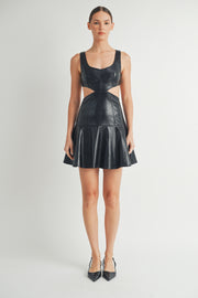 Wholesale clothing Brand | Faux Leather Mini Dress
