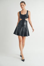 Load image into Gallery viewer, Wholesale clothing Brand | Faux Leather Mini Dress
