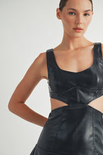 Load image into Gallery viewer, Wholesale clothing Brand | Faux Leather Mini Dress
