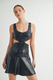 Wholesale clothing Brand | Faux Leather Mini Dress