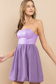 Faux Leather Bustier Mini Dress I ABND0668 I SHIP 09/28/24