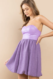 Faux Leather Bustier Mini Dress I ABND0668 I SHIP 09/28/24