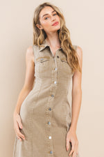Load image into Gallery viewer, Classic Button Down Collar Dress I ABND0691 I SHIP 10/03/24
