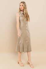 Load image into Gallery viewer, Classic Button Down Collar Dress I ABND0691 I SHIP 10/03/24

