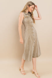 Classic Button Down Collar Dress I ABND0691 I SHIP 10/03/24