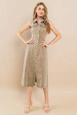 Load image into Gallery viewer, Classic Button Down Collar Dress I ABND0691 I SHIP 10/03/24

