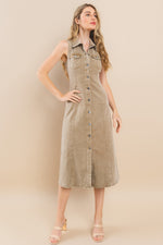 Load image into Gallery viewer, Classic Button Down Collar Dress I ABND0691 I SHIP 10/03/24
