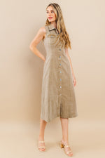 Load image into Gallery viewer, Classic Button Down Collar Dress I ABND0691 I SHIP 10/03/24
