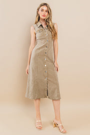Classic Button Down Collar Dress I ABND0691 I SHIP 10/03/24