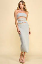 Load image into Gallery viewer, Front Cutout Knit Midi Dress I ABNS0623
