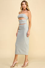 Load image into Gallery viewer, Front Cutout Knit Midi Dress I ABNS0623
