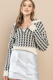 Sherpa Half Zip Up Crop Sweater I ABNS0625 I SHIP 10/03/24