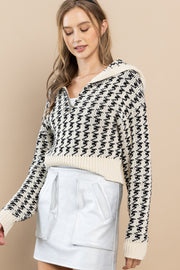 Sherpa Half Zip Up Crop Sweater I ABNS0625 I SHIP 10/03/24