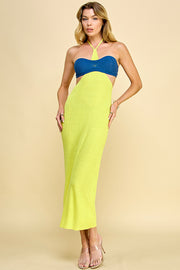 Cutout Halter Neck Sweater Dress / S#ABNS0636