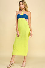 Load image into Gallery viewer, Cutout Halter Neck Sweater Dress / S#ABNS0636
