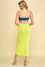 Load image into Gallery viewer, Cutout Halter Neck Sweater Dress / S#ABNS0636
