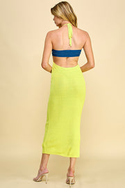 Cutout Halter Neck Sweater Dress / S#ABNS0636