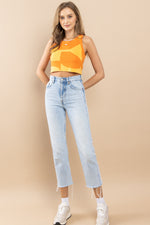Load image into Gallery viewer, Abstract Cropped Knit Top / S#ABNS0659

