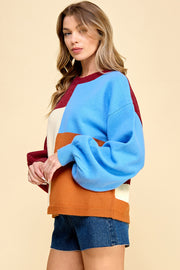 Color Block Sweater I ABNS0663 I SHIP 10/03/24
