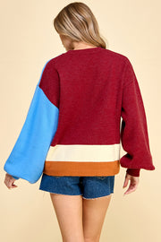 Color Block Sweater I ABNS0663 I SHIP 10/03/24