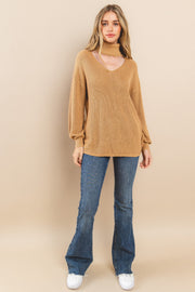 Cable Long Sleeves Sweater I ABNS0673 I SHIP 10/03/24