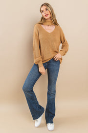Cable Long Sleeves Sweater I ABNS0673 I SHIP 10/03/24