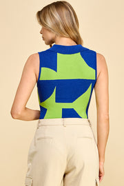 Color Block Knit Bodysuit I ABNT0603