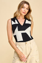 Color Block Knit Bodysuit I ABNT0603