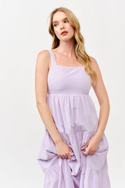 Cotton Poplin Tiered Midi  Dress |  ABSD7530