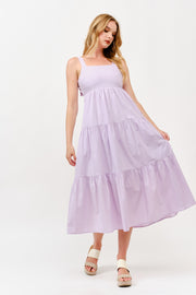 Cotton Poplin Tiered Midi  Dress |  ABSD7530