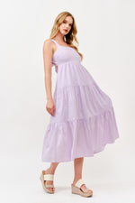 Load image into Gallery viewer, Cotton Poplin Tiered Midi  Dress |  ABSD7530
