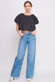 Bubble Crop Top l ABST7524 l PINK