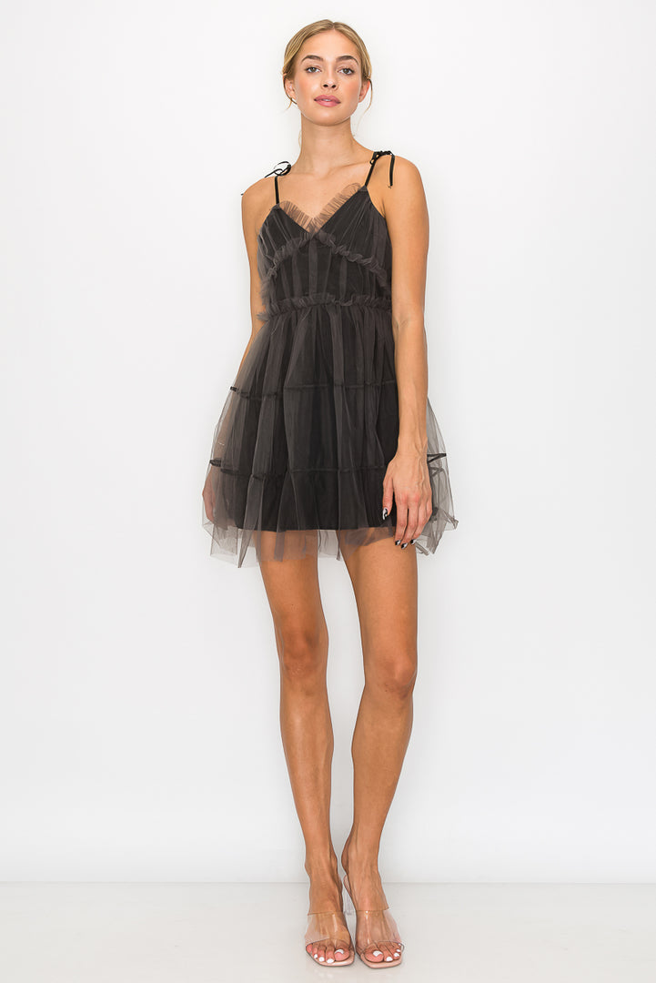 Mesh Mini Dress / S#ABVD0307
