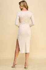Load image into Gallery viewer, Waist Cut Out Midi Dress / S#ABVD0308
