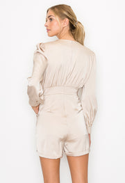 Button Detail Long Sleeve Romper / ABVJ0301