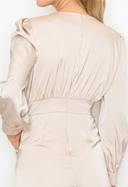 Button Detail Long Sleeve Romper / ABVJ0301