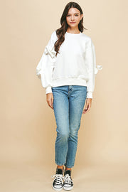 Ribbon Tie Sleeve Top I ABVS0308 I SHIP 10/03/24