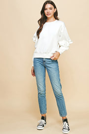 Ribbon Tie Sleeve Top I ABVS0308 I SHIP 10/03/24