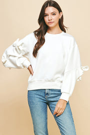 Ribbon Tie Sleeve Top I ABVS0308 I SHIP 10/03/24