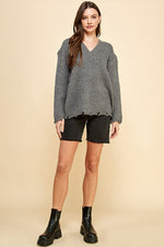 Load image into Gallery viewer, Oversize V-Neck Sweater / S#ABVS0315

