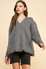 Load image into Gallery viewer, Oversize V-Neck Sweater / S#ABVS0315
