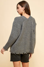 Load image into Gallery viewer, Oversize V-Neck Sweater / S#ABVS0315
